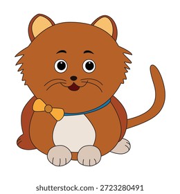 Gato aislado en un fondo blanco
