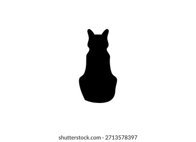 Gato aislado en blanco, Vector del gato