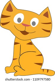 Cat Isolated Vector Illustration
