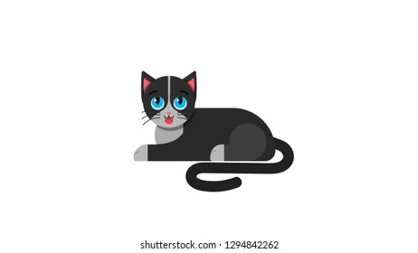 Cat isolated vector illustration