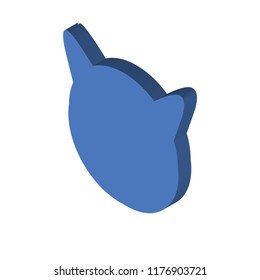 Cat isometric left top view 3D icon
