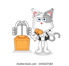 the cat judge holds gavel. character vector