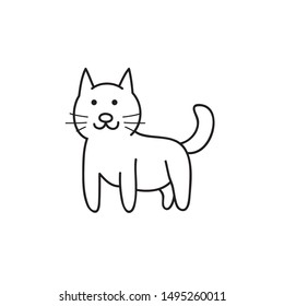 cat . cat kawaii . cat doodle - vector