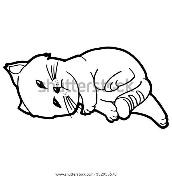 Coloring Pages Kitten - Cat Kitten Coloring Page Stock Vector Royalty Free 332955578 : All our coloring pages are super easy to print.