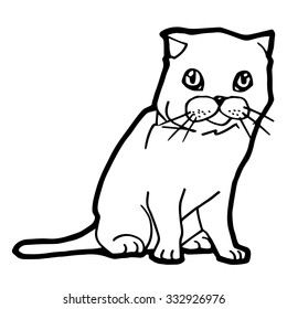 Cat and kitten Coloring Page for kid