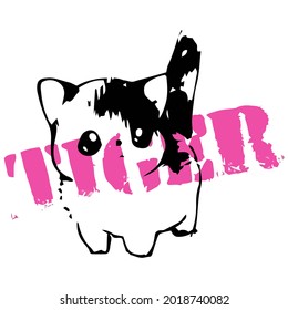 cat kitten cute funny mouse pad design vector illustration for use in design and print poster canvas