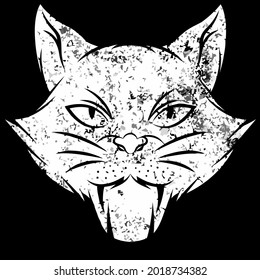 cat kitten meow domestic eye lady pet animal wo crewneck art art vector design illustration print poster