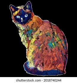 cat kitten pet idea animal drawstring bag design vector illustration for use in design and print poster canvas