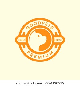 cat kitten pets head minimal circle badge logo vector icon illustration
