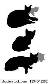 
Cat & Kitten vector illustration.