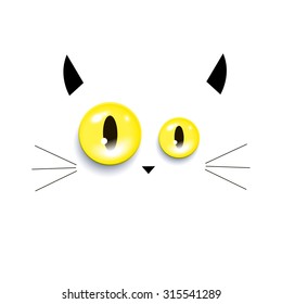 cat kitten vector mustache eyes animal nose