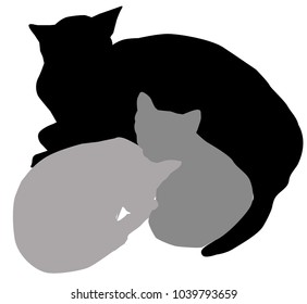 Cat & Kittens
Cat & Kittens is a vector illustration.