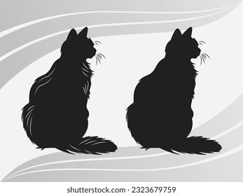 Cat, Kitty, Cat Silhouette, Cat Eps Bundle, Black Cat Eps, Pet Clipart