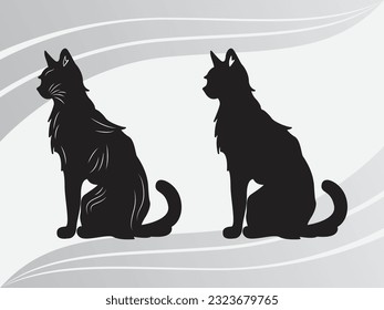 Cat, Kitty, Cat Silhouette, Cat Eps Bundle, Black Cat Eps, Pet Clipart