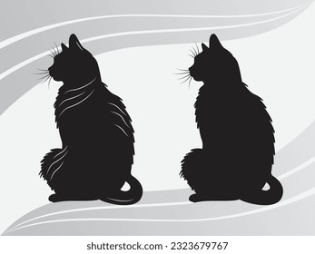 Cat, Kitty, Cat Silhouette, Cat Eps Bundle, Black Cat Eps, Pet Clipart
