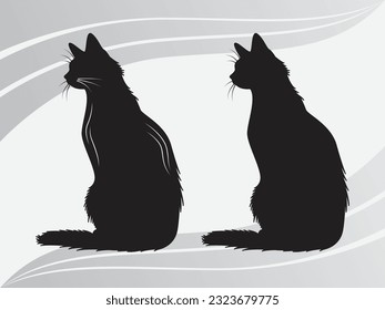 Cat, Kitty, Cat Silhouette, Cat Eps Bundle, Black Cat Eps, Pet Clipart