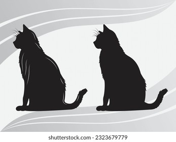 Cat, Kitty, Cat Silhouette, Cat Eps Bundle, Black Cat Eps, Pet Clipart