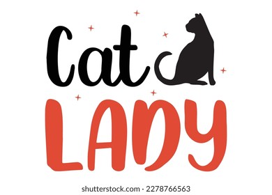 cat lady t shirt design