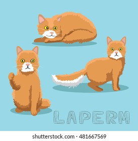 Cat Laperm Cartoon Vector Illustration