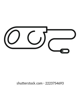 Cat leash icon outline vector. Dog pet. Puppy walk