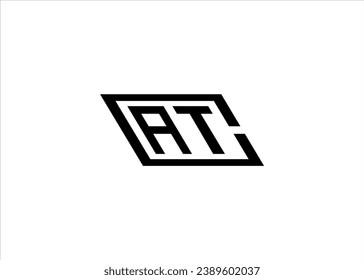 Cat letter logo creative design with shield style vector image