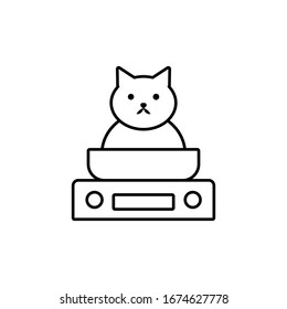 Cat, Libra icon. Simple line, outline vector elements of veterinary icons for ui and ux, website or mobile application