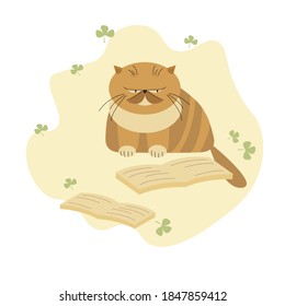 cat like to read a book 