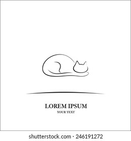 Cat line art