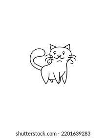 Cat Line Art Drawing Cat Drawing Stock Vector (Royalty Free) 2201639283 ...