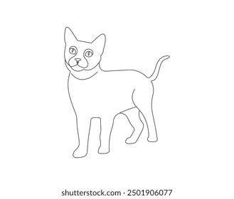 Cat line art ,Cat Line Drawing ,cat vector line art 