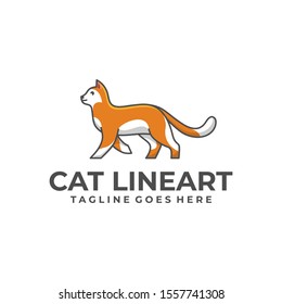 Cat Line art illustration vector Design template. Suitable for Creative Industry, Multimedia, entertainment, Educations, Shop, and any related business
