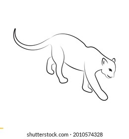 Cat Line Art Vector logo Design for Business and Company