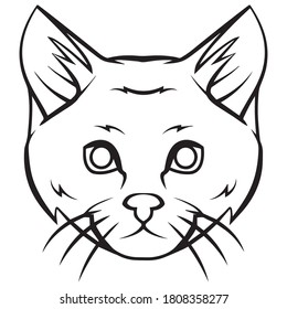 Cat Line Drawing Images Stock Photos Stock Vector (Royalty Free ...