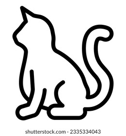 Cat line icon. Animal vector illustration isolated on white. Kitty outline style design, designed for web and app. Eps 10