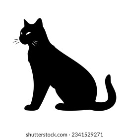 Cat line icon. Claws, milk, purring, house, animal, wool, tail, whiskers, kittens. Black vector icons on a white background for Business