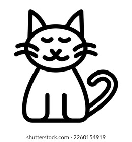 cat line icon illustration vector graphic