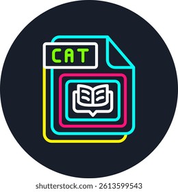 CAT Line Multi Colour Circle