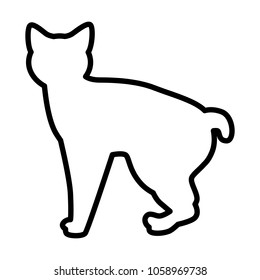 Cat line simple icon