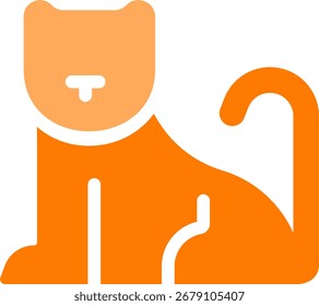 Diseño de icono de estilo de línea de gato