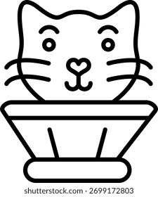 Cat Line Vektor Icon Design