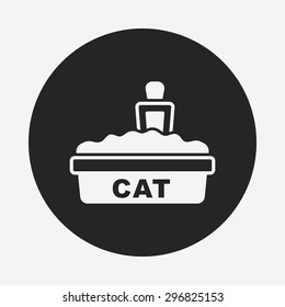 cat litter box icon