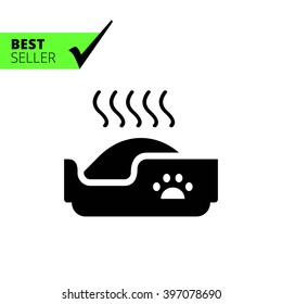Cat litter box icon