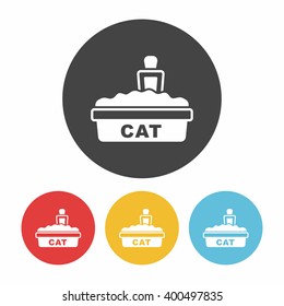 cat litter box icon