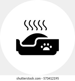 Cat litter box icon