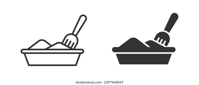 Cat litter box icon. Vector illustration.