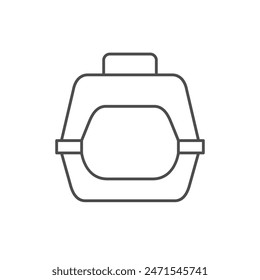Cat litter box line icon