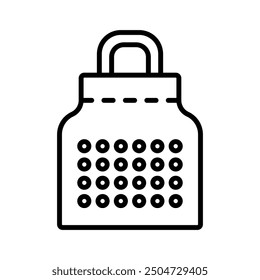 Cat litter line icon editable stroke vector