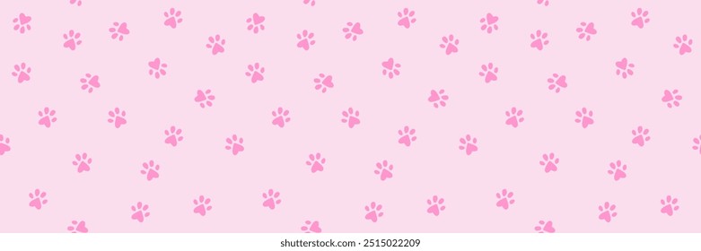 Cat little paws banner background