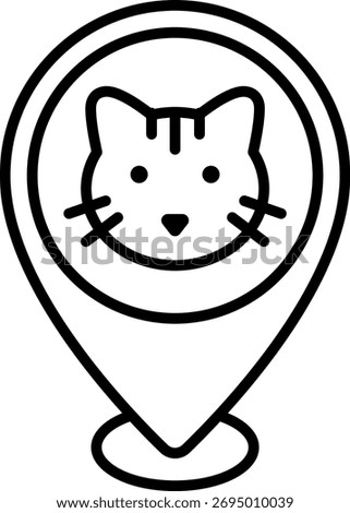 Cat Location Icon: Pet Store Finder