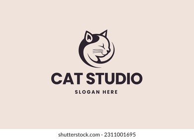 cat logo, animal vector, business brand